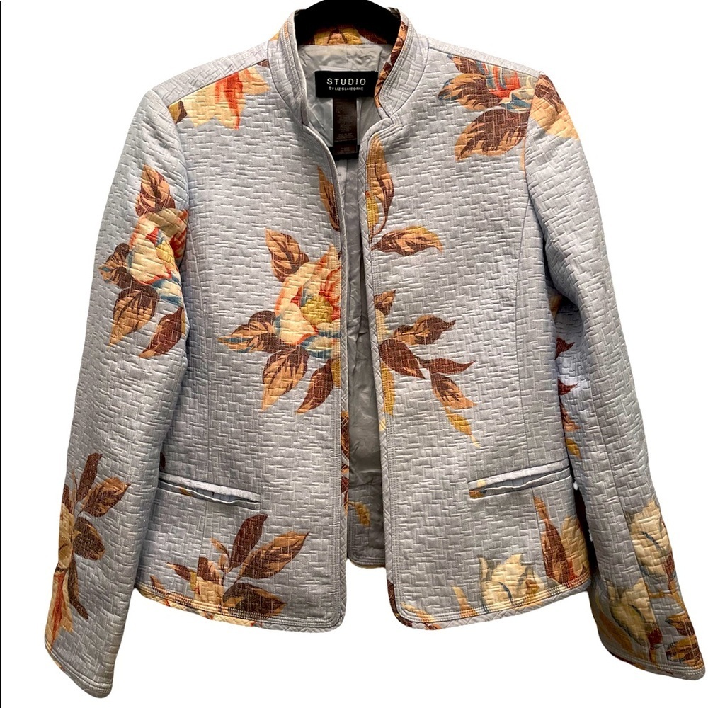 Liz Claiborne Studio | Floral Quilted Jacket - Picture 1 of 6